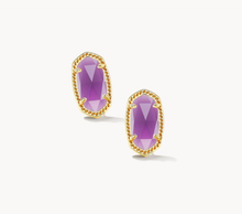 Load image into Gallery viewer, Amethyst Gemstone Natural Crystal Stud Earrings for Women Girls
