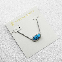 Charger l'image dans la galerie, Oval Turquoise Pendant Necklace, Dainty Blue Stone Bar Necklace, Minimalist Gold/Silver/Rose Gold Plated Layered Choker for Women for Women
