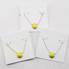 Charger l'image dans la galerie, Tennis Gold Short Pendant Necklace in Chartreuse Magnesite, with Adjustable Slider Bead, Fashion Jewelry, Unique Gifts
