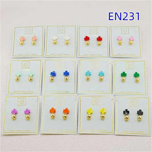 Load image into Gallery viewer, Colorful Cross with Round beads Stud Earrings for Women Birthday Gifts, Unique Gift
