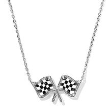 Lade das Bild in den Galerie-Viewer, Checkered Flag Short Pendant Necklace for Women, Fashion Jewelry, Unique Gifts
