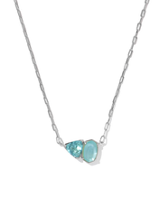 Cargar imagen en el visor de la galería, Colorful Birthstones Short Pendant Necklace for Women, Fashion Jewelry, Unique Gifts
