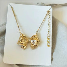 Load image into Gallery viewer, Elegant Bow Pendant Necklace for Women, with Cubic Zirconia, Fashion Jewelry Gift Idea
