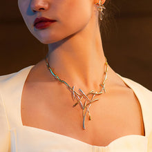 Load image into Gallery viewer, Necklace and Earrings Jewelry Set Gifts fit with Wedding, Prom, Bridesmaids(Gold&amp;Silver)
